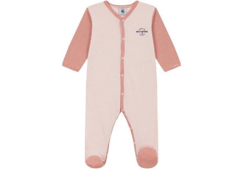 Petit Bateau Strampler Petit Bateau Ringelstrampler rosa aus Baumwolle von Petit Bateau