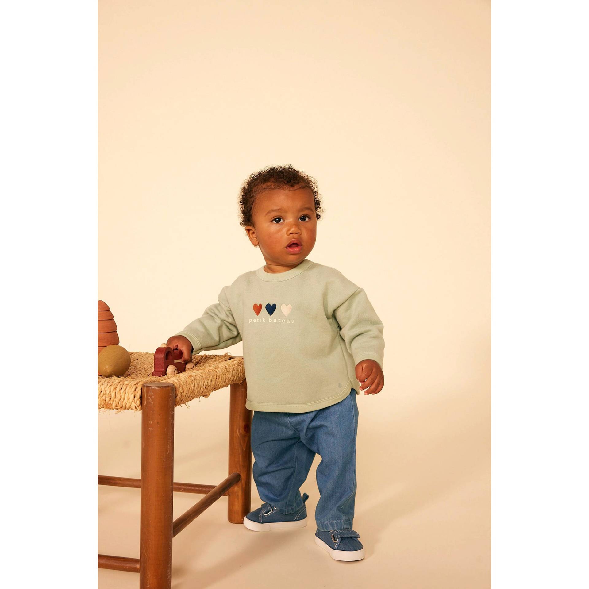 Petit Bateau Sweatshirt Herzen von Petit Bateau