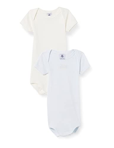 Petit Bateau Baby JungenKurzarm-Body mit Streifen (2er Pack) , Variante 1, 6 Monate von Petit Bateau