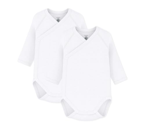 Petit Bateau Unisex BabyLangarm-Body für Neugeborene (2er Pack) , Variante 1, 6 Monate von Petit Bateau
