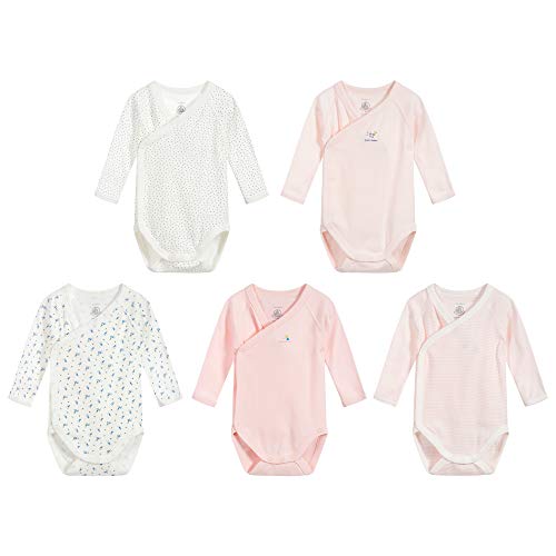 Petit Bateau Unisex Baby 5649600 Kleinkind-Unterwäscheset, Pink Pink Weiß/Multico Weiß/Blau Pink/Weiß, 12 Monate von Petit Bateau