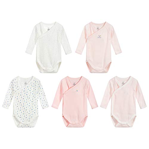 Petit Bateau Unisex Baby 5649600 Kleinkind-Unterwäscheset, Pink Pink Weiß/Multico Weiß/Blau Pink/Weiß, 3 Monate von Petit Bateau