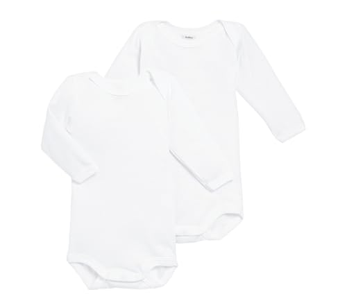 Petit Bateau Unisex BabyGestreifter Body mit langen Ärmeln (2er Pack) , Variante 1, 6 Monate von Petit Bateau