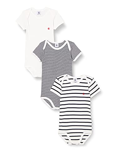 Petit Bateau Unisex BabyKurzarm-Body mit Streifen (3er Pack) , Variante 1, 24 Monate von Petit Bateau