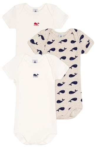 Petit Bateau Unisex Baby A09YQ Body, Variante 1, 3 Monate (3er Pack) von Petit Bateau