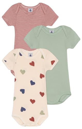 Petit Bateau Unisex Baby A09YF Body, Variante 1, 6 Monate (3er Pack) von Petit Bateau