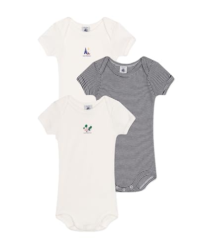 Petit Bateau Unisex Baby A09yl Body, Variante 1, 24M 86cm (3er Pack) von Petit Bateau