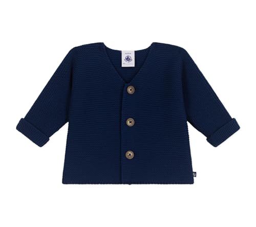 Petit Bateau Unisex Baby A0CES Strickjacke, Blau, 18 Monate von Petit Bateau