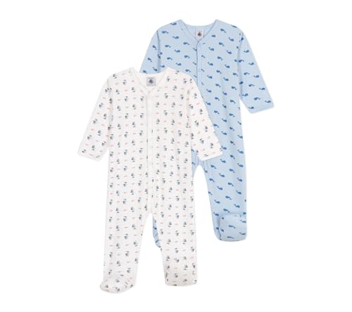 Petit Bateau Unisex Baby A0CT5 Schlafartikel, Variante 1, 3 Monate (2er Pack) von Petit Bateau