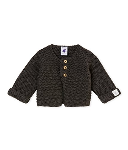 Petit Bateau Unisex Baby Cardigan_4386104 Strickjacke, Grau (City Chine 04), 62 (Herstellergröße: 3M/60cm) von Petit Bateau