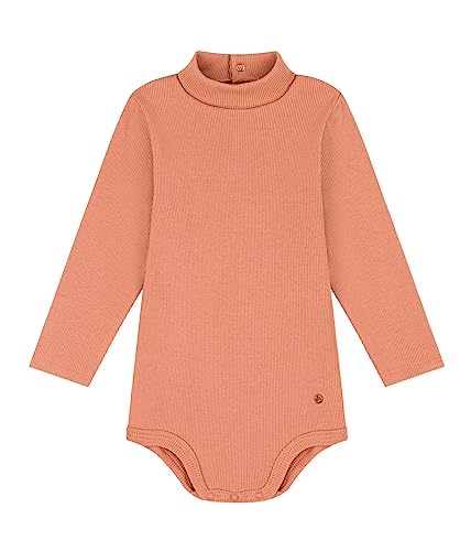 Petit Bateau Unisex Baby Langarm-Body mit Rollkragen, Rosa Sienna, 12 Monate von Petit Bateau