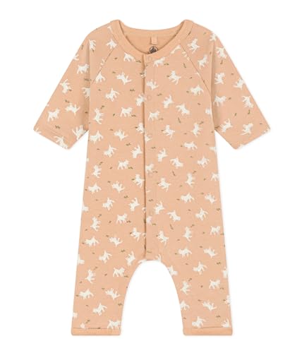 Petit Bateau Unisex Baby Langer Overall, Beige Tourone / Mehrfarbig, 3 Monate von Petit Bateau