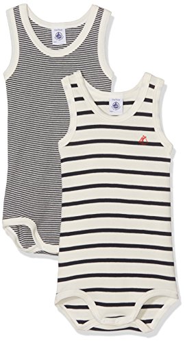 Petit Bateau Unisex Baby SM_23180 Body, Mehrfarbig (Special 00), 62 (3m/60cm) (2er Pack) von Petit Bateau