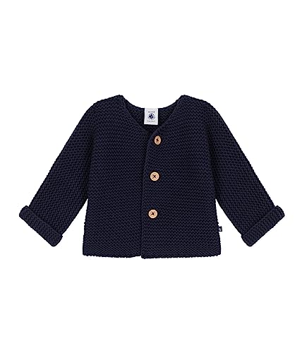 Petit Bateau Unisex Baby Strickjacke, Blau Smoking, 18 Monate von Petit Bateau