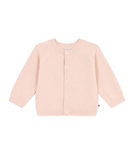 Petit Bateau Unisex Baby Strickjacke, Rosa Saline, 6 Monate von Petit Bateau