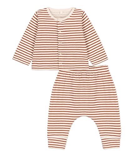 Petit Bateau Unisex Baby2-teiliges Set (2er Pack) , Weiss Avalanche / Braun Cina, 6 Monate von Petit Bateau