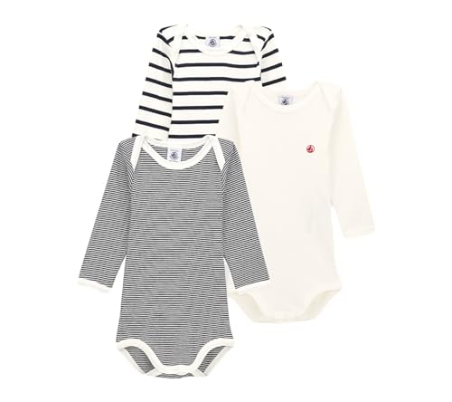 Petit Bateau Unisex BabyGestreifter Body mit langen Ärmeln (3er Pack) , Variante 1, 24 Monate von Petit Bateau