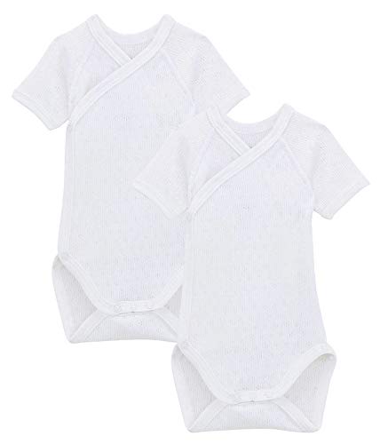 Petit Bateau Unisex BabyKurzarm-Body für Neugeborene (2er Pack) , Variante 1, Verfrüht von Petit Bateau
