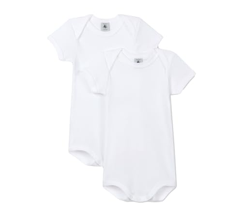 Petit Bateau Unisex BabyKurzarm-Body mit Streifen (2er Pack) , Variante 1, 6 Monate von Petit Bateau