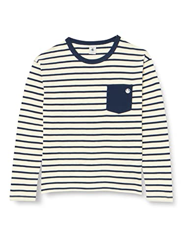 Petit Bateau Unisex Kinder A058p T-Shirt, Avalanche/Medieval, 10 Jahre von Petit Bateau