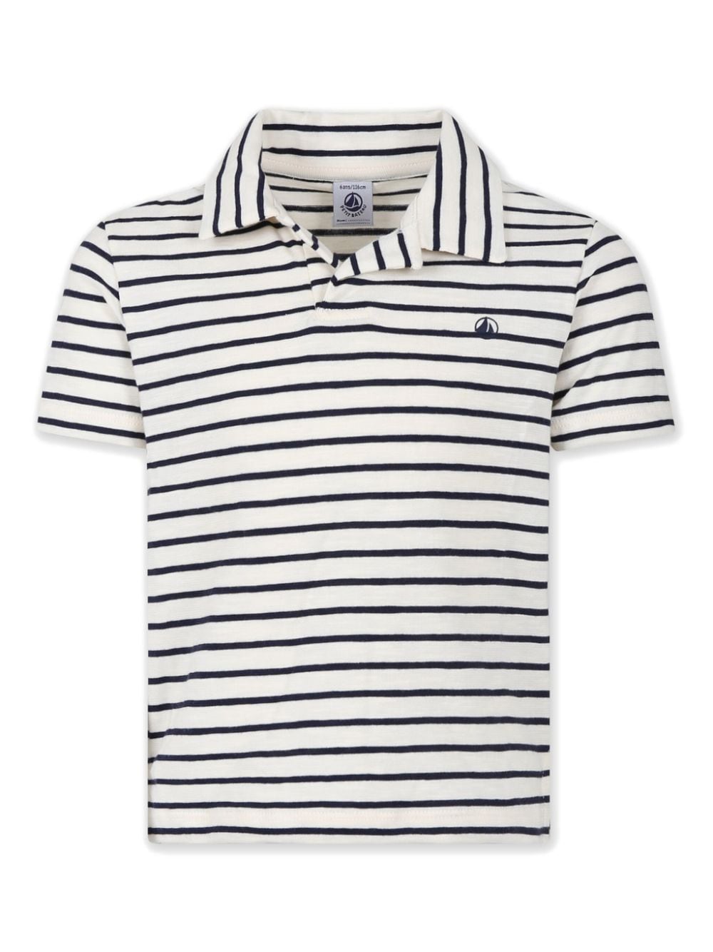 Petit Bateau Gestreiftes Poloshirt - Nude von Petit Bateau