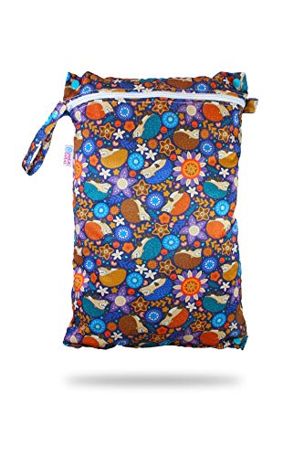 Petit Lulu wasserdicht doublesize Windeltasche | Wetbag Organiser Beutel | Windelsack | Nasstasche für Stoffwindeln | Nässeschutzbeutel | Waterproof Wet Bag | Wickeltasche (Igel) von Petit Lulu