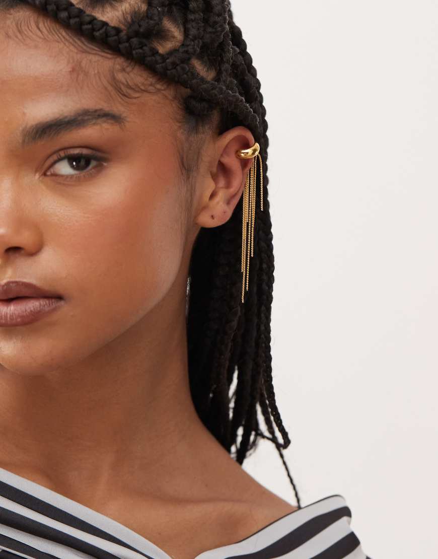 Petit Moments - Earcuff in Goldoptik mit Fransen-Goldfarben von Petit Moments