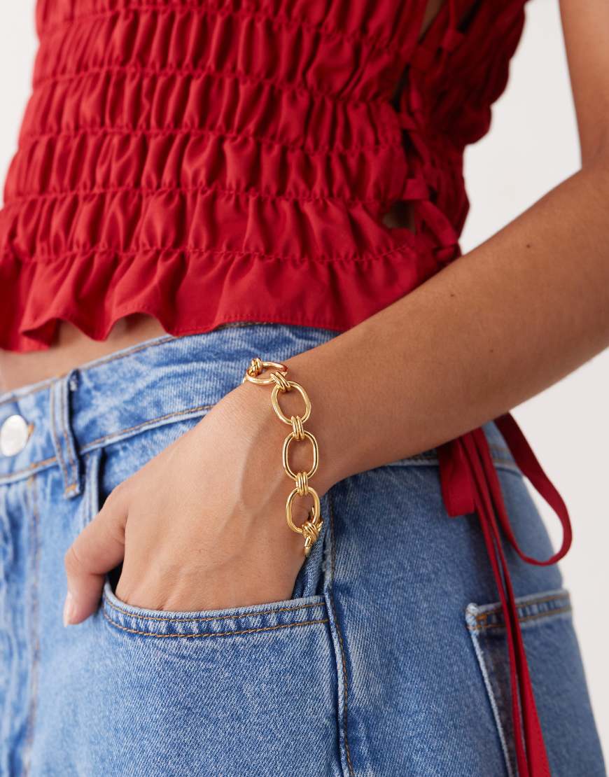 Petit Moments - Utica - Goldfarbenes Armband mit offenen Kettengliedern von Petit Moments