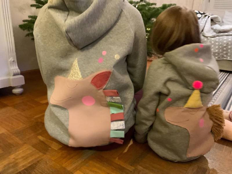 Damen Hoodie/Einhorn Frauen/ Geschenk Handmade/ Pullover von PetitNain