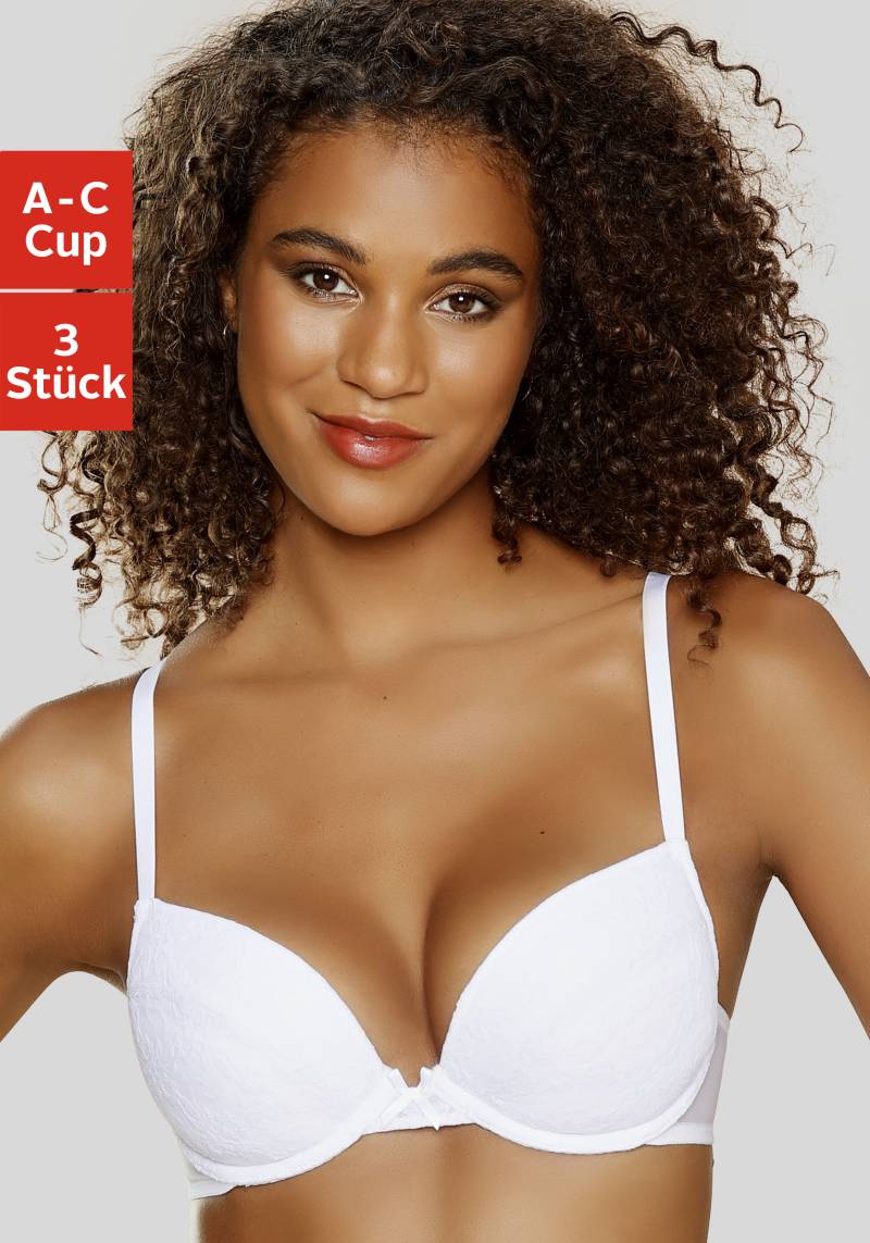 petite fleur Push-up-BH Packung, 3 Stück, mit Bügel und herausnehmbaren Kissen, Dessous petite fleur Push-up-BH Packung, 3 Stück, mit Bügel und herausnehmbaren Kissen, Dessous von Petite Fleur