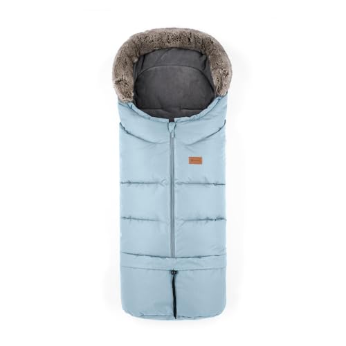 Petite&Mars Schlafsack für Kinderwagen Fusak 4v1 Arctic * Fußsack * Winterschlafsack für Kinderwagen, Buggy und Autositz * Warrm * Wasserdicht * Winddicht (Sky Whisper) von Petite&Mars