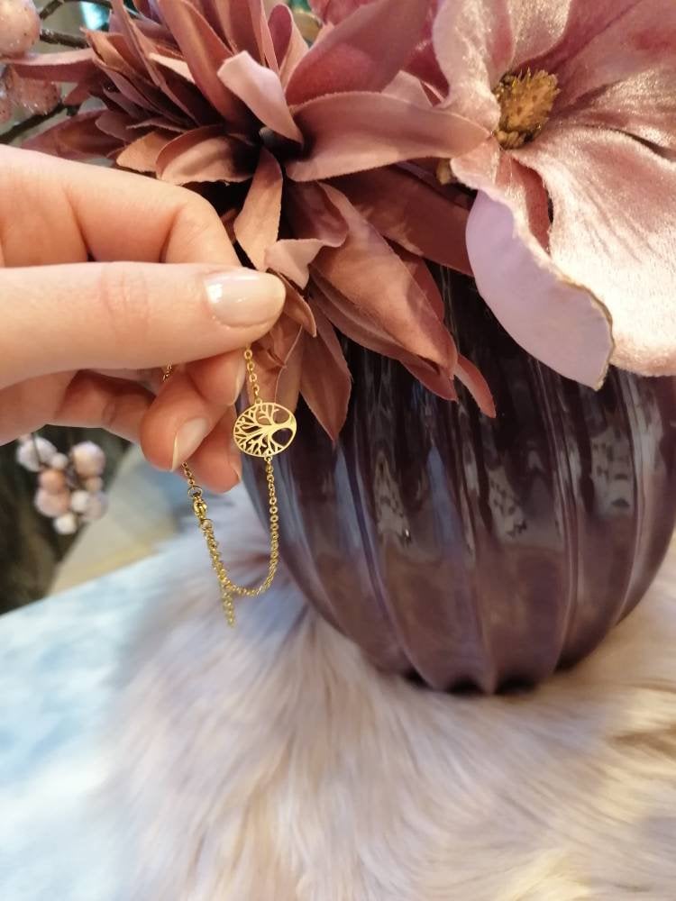 Filligranes Armkettchen Lebensbaum in Gold Aus Edelstahl/Muttertag Muttertags Geschenk Filligranes Armkettchen Lebensbaum in Gold Aus Edelstahl/Muttertag Muttertags Geschenk von PetiteBeauteshop