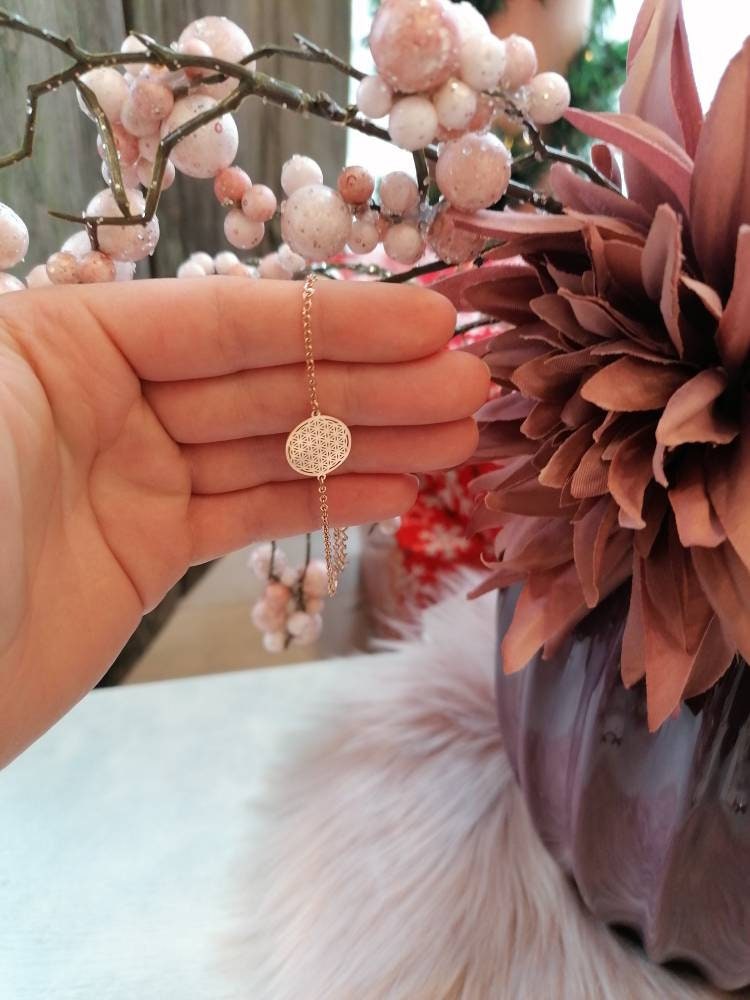 Filligranes Armkettchen Mit Lebensblume in Rosegold Aus Edelstahl/Muttertag Muttertags Geschenk Filligranes Armkettchen Mit Lebensblume in Rosegold Aus Edelstahl/Muttertag Muttertags Geschenk von PetiteBeauteshop