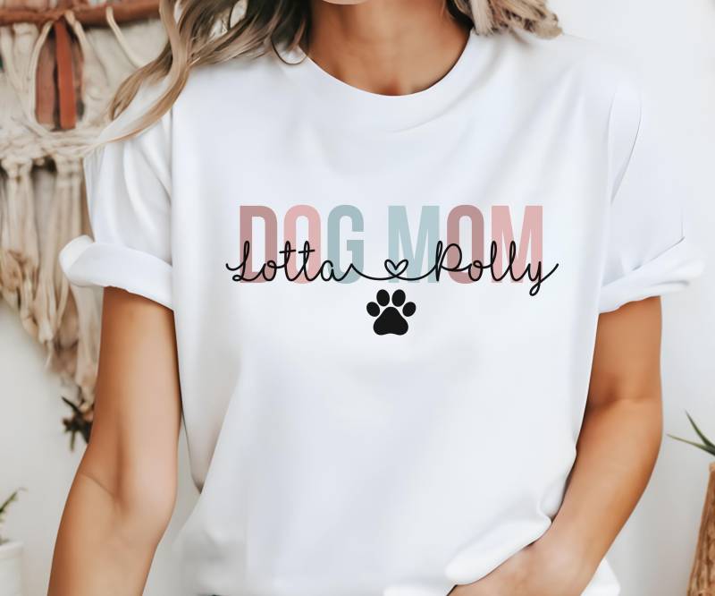 Custom Dog Mom Shirt, Tshirt, Shirts, Personalized Gift, Mama Shirt For Women, Pet Gifts von PetiteDesignAtelier