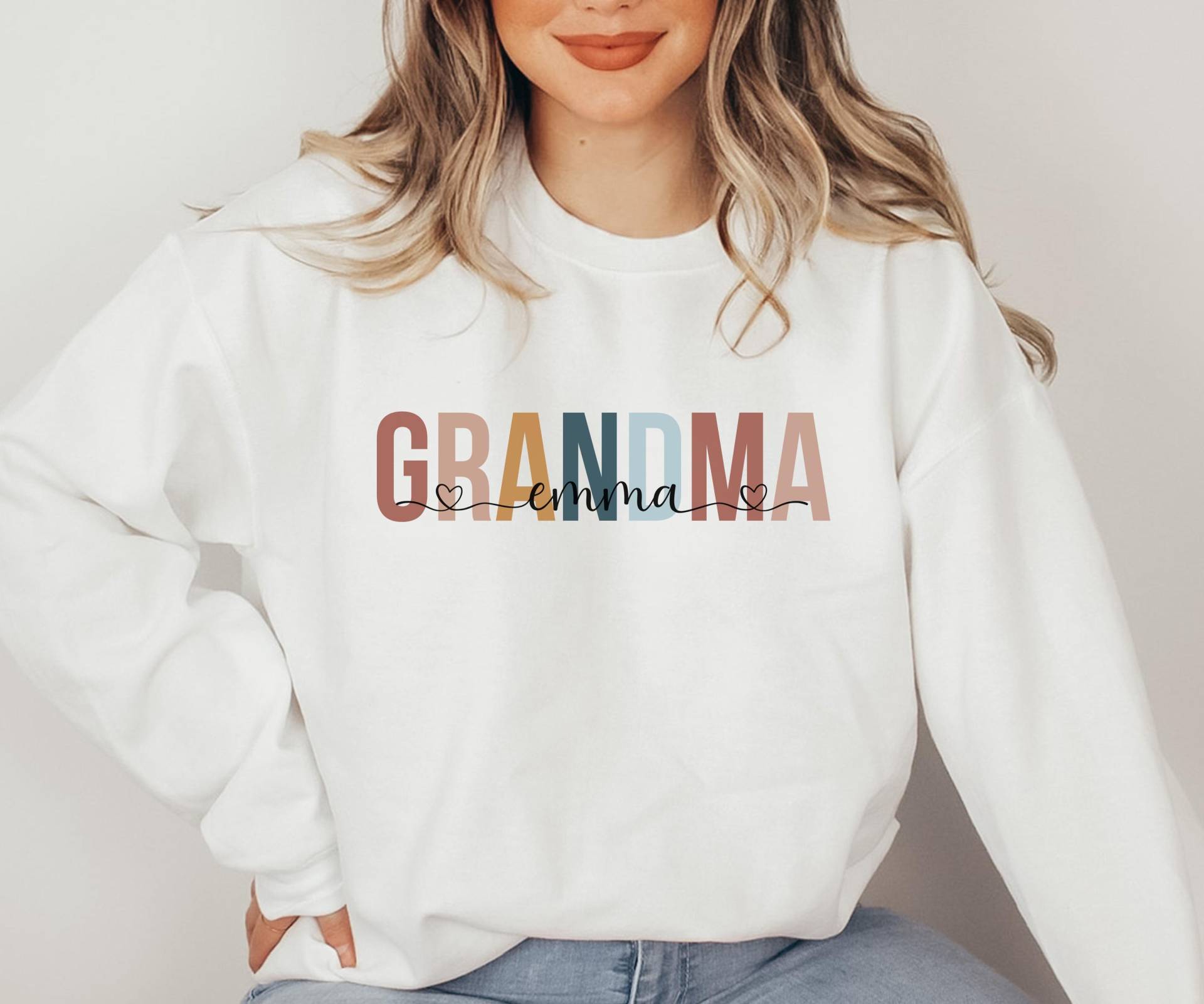 Personalisiertes Grandma Sweatshirt, Shirt, Schwangerschaft Verkünden, Du Wirst Oma, Oma Geschenk von PetiteDesignAtelier