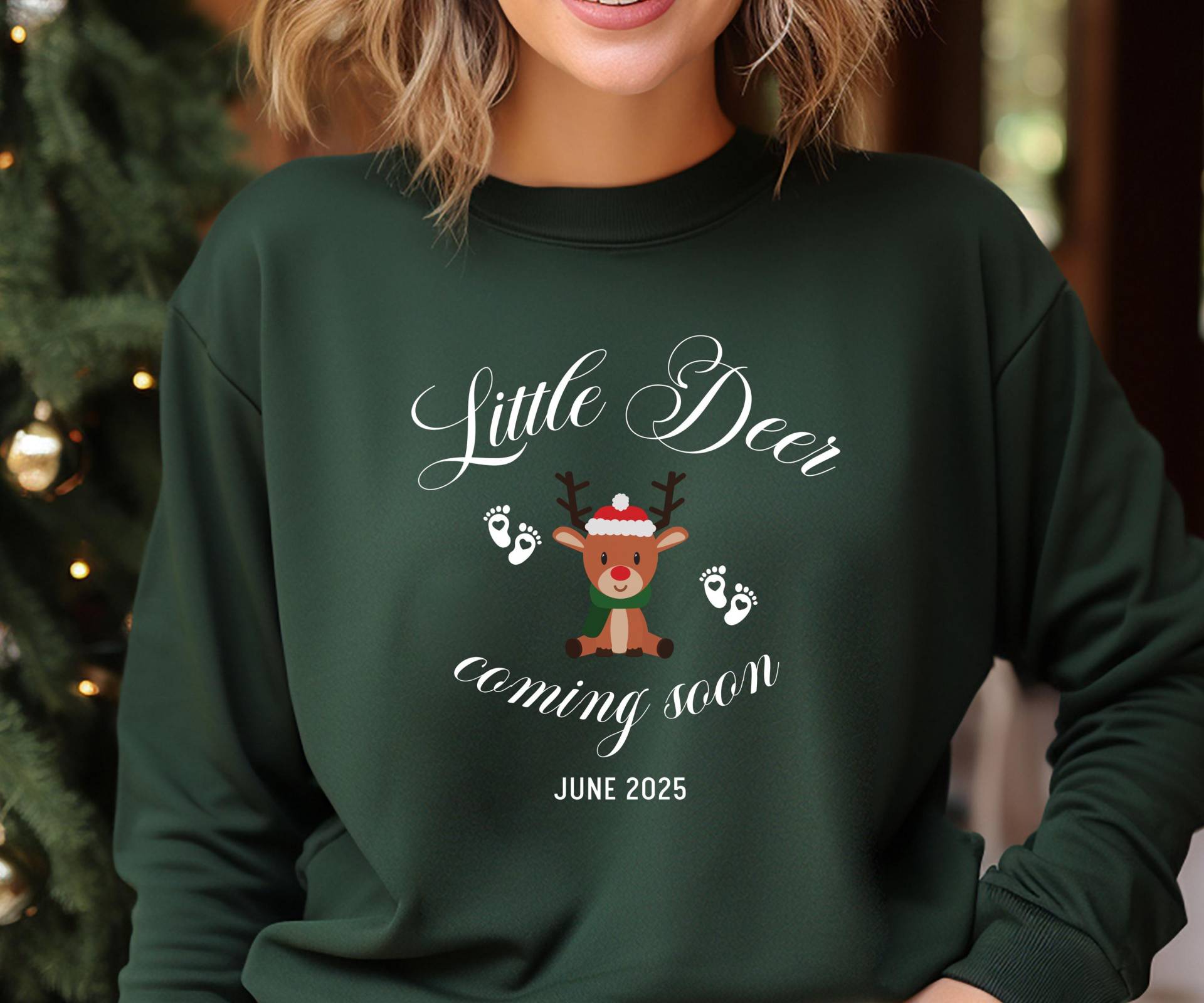 Weihnachten Schwangerschaftsverkündung Sweatshirt, Pullover, Santa Baby Schwangerschaft Reveal von PetiteDesignAtelier