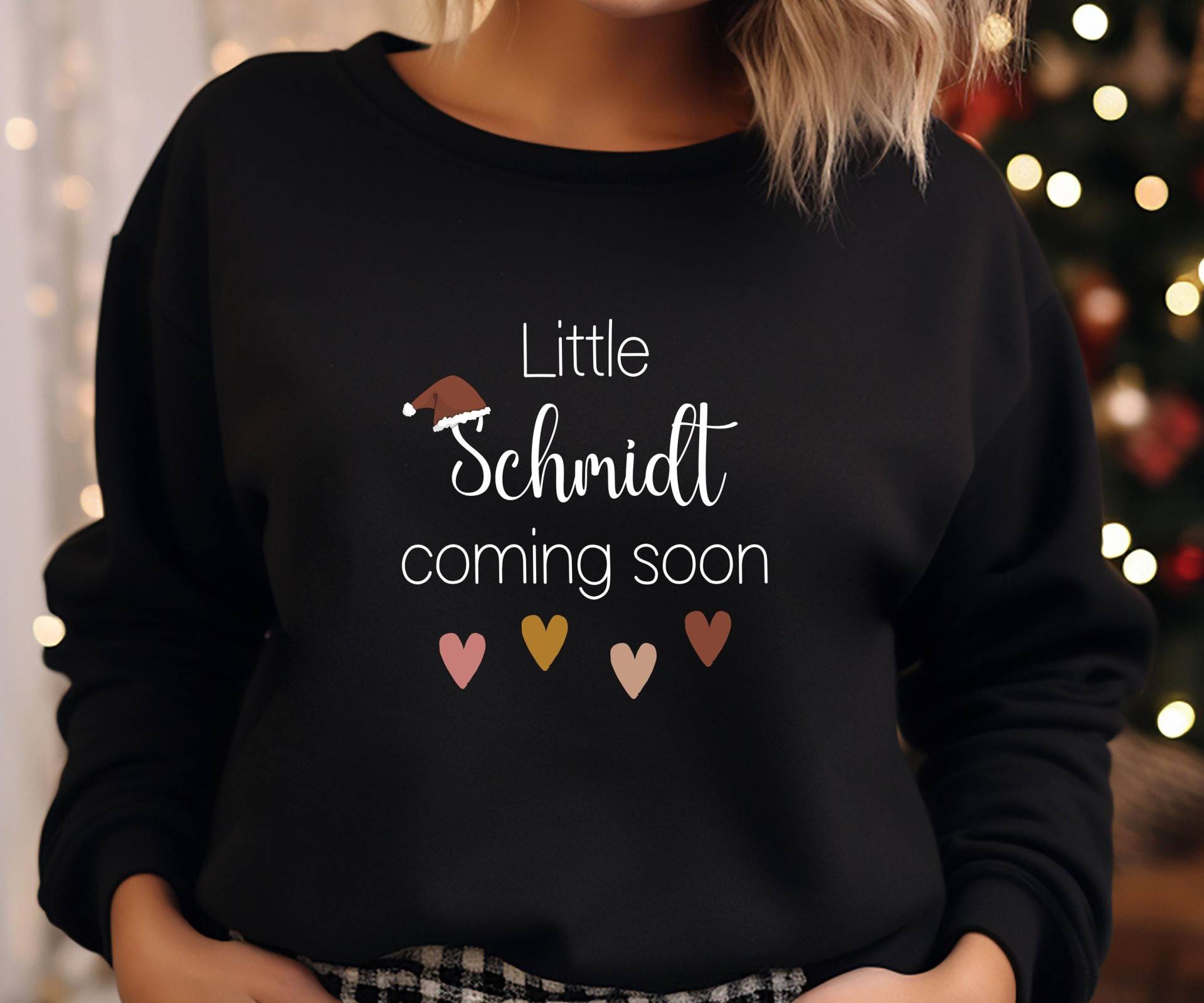 Weihnachten Schwangerschaftsverkündung Sweatshirt, Pullover, Santa Baby Schwangerschaft Reveal von PetiteDesignAtelier