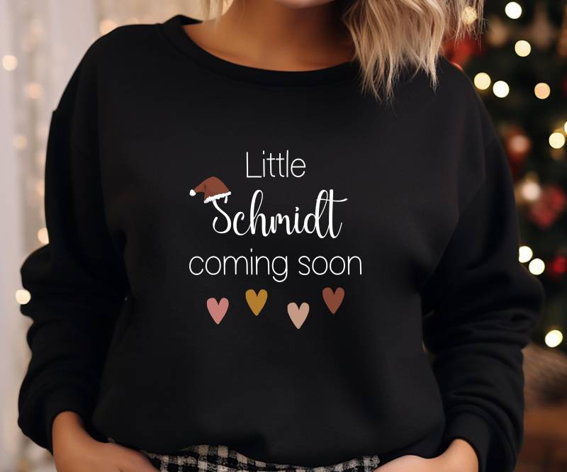 Weihnachten Schwangerschaftsverkündung Sweatshirt, Pullover, Santa Baby Schwangerschaft Reveal von PetiteDesignAtelier