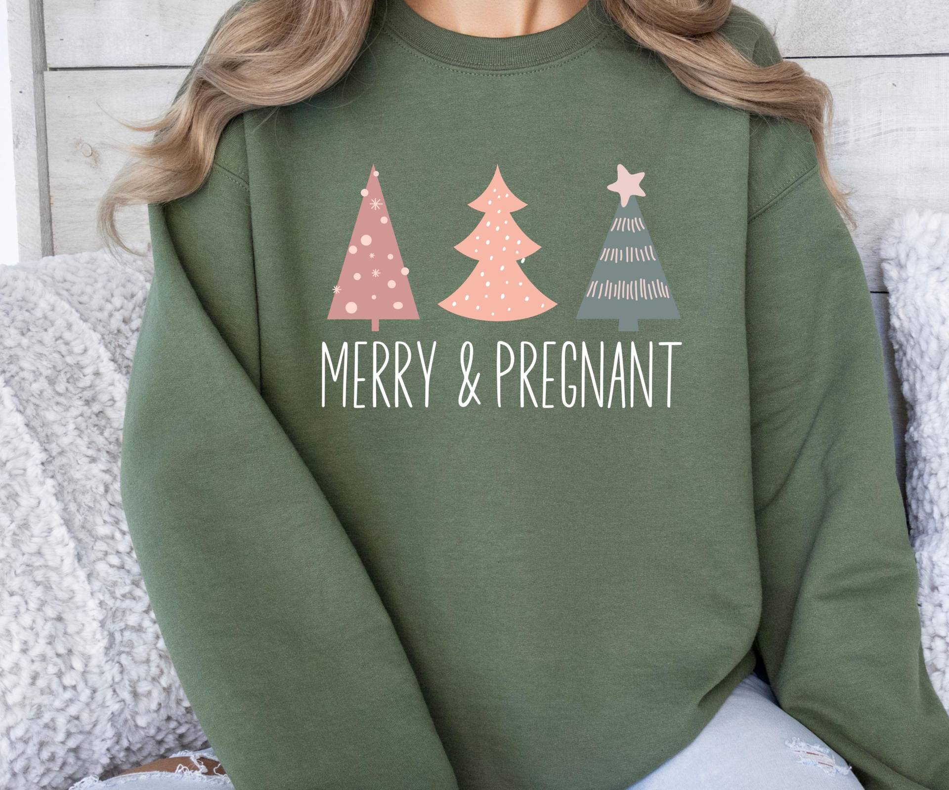 Weihnachten Schwangerschaftsverkündung Sweatshirt, Pullover, Santa Baby Schwangerschaft Reveal von PetiteDesignAtelier