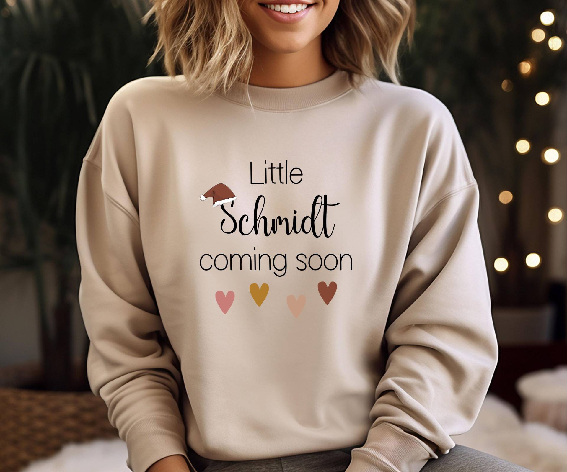 Weihnachten Schwangerschaftsverkündung Sweatshirt, Pullover, Santa Baby Schwangerschaft Reveal von PetiteDesignAtelier