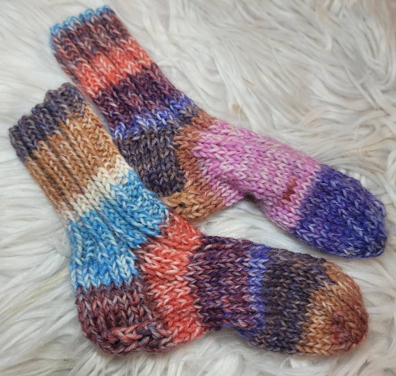 Wollsocken, Socken, Wandersocken, Kindersocken Größe 24/25 von PetiteFraiseDesign