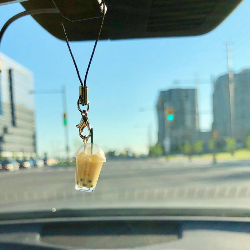 Mini Drink Boba Bubble Tea Schlüsselbund von PetiteWorkshop