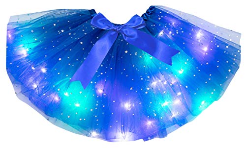 Petitebelle Einfarbige Bling Stars LED-Lichter Lady Tüll Tutu, Royal Blue, Einheitsgröße von Petitebelle