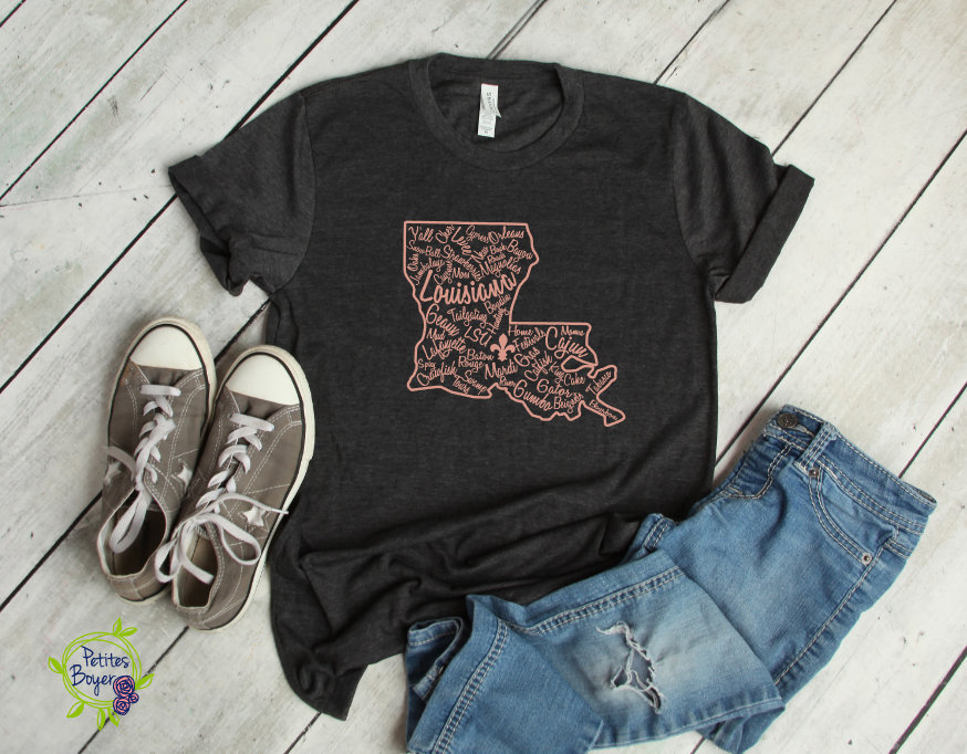 Louisiana Shirt - Sprüche Weiches Unisex T-Shirt Individuell Anpassbar Stolzer Cajun Petites Boyer von PetitesBoyer