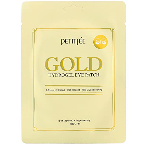 Petitfee, Gold Hydrogel Augenklappe, Under Eye Mask, Eye Patch, Eye Mask, Augen Patches, 1 Packung mit 2 Stück von Petitfee