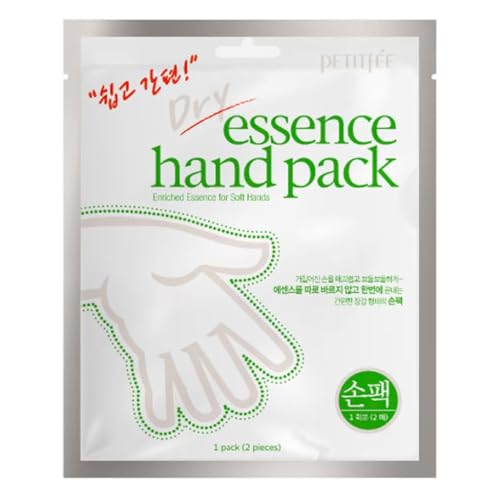 Petitfée - Dry Essence Hand Pack - Neuer Maniküre Beautytrend 2016 - Trockene Handmaske mit Aloe Vera - Handmassage - Handschuhemaske von Petitfee