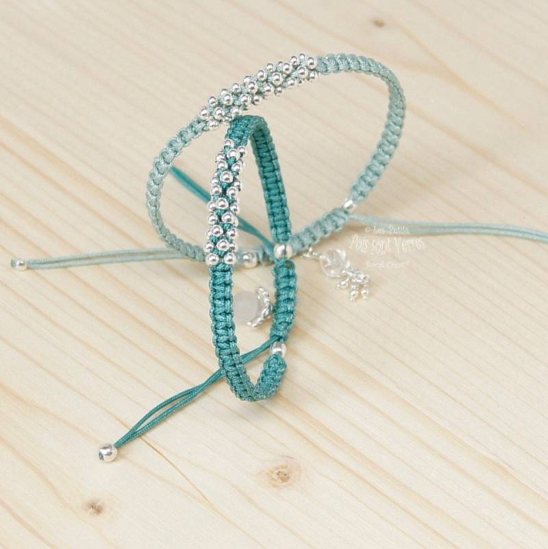 Armband Mit 925 Silberperlen in Verschiedenen Grünfarben Erhältlich Armband Mit 925 Silberperlen in Verschiedenen Grünfarben Erhältlich von PetitsPoisSontVerres