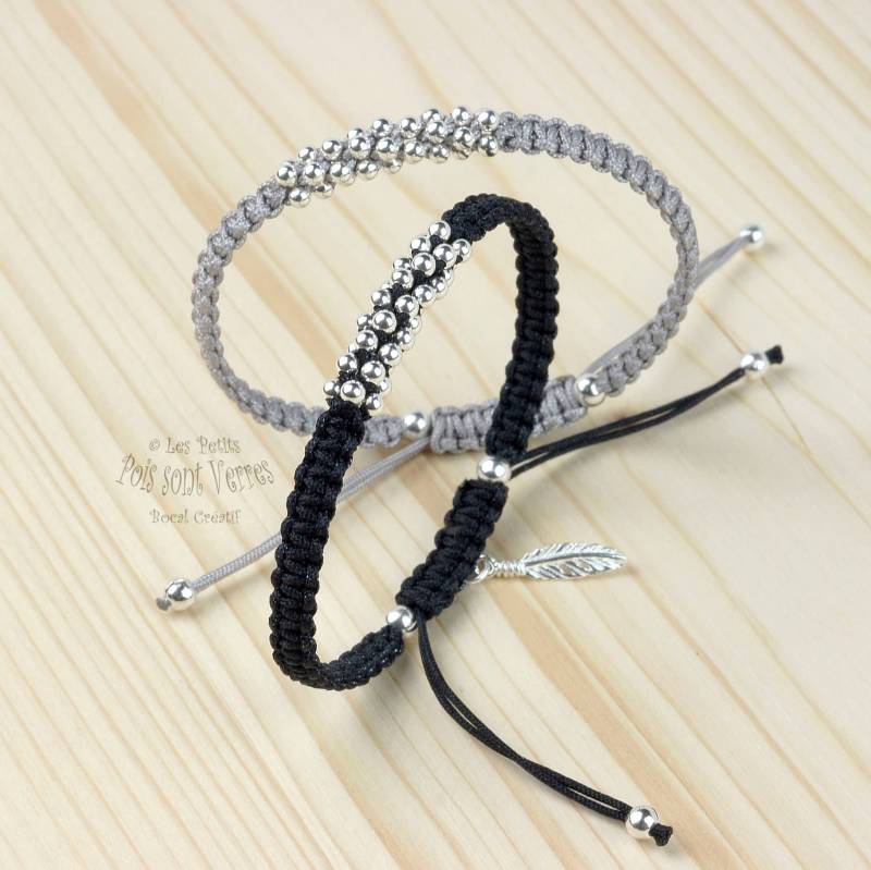 Armband Mit 925Er Silberperlen, Erhältlich in Verschiedenen Farben Grau, Weiß, Braun Und Gelb Armband Mit 925Er Silberperlen, Erhältlich in Verschiedenen Farben Grau, Weiß, Braun Und Gelb von PetitsPoisSontVerres