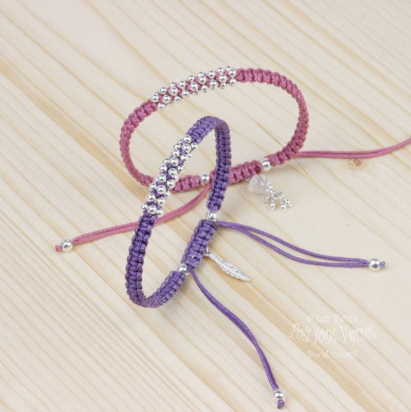 Armband Mit 925Er Silberperlen, Erhältlich in Verschiedenen Farben Rosa Oder Lila Armband Mit 925Er Silberperlen, Erhältlich in Verschiedenen Farben Rosa Oder Lila von PetitsPoisSontVerres