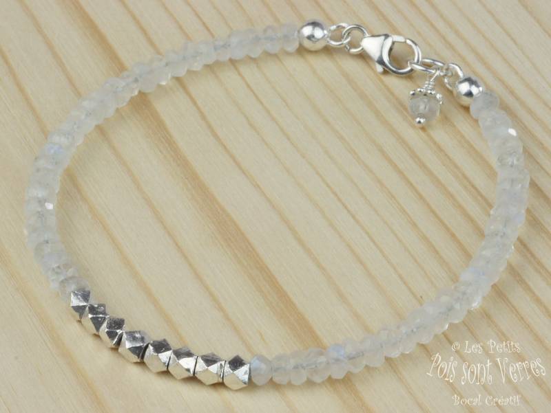 Bestehend Aus Steinen Edelsteine Von Mond Und Silber 925 Perlen Armband Bestehend Aus Steinen Edelsteine Von Mond Und Silber 925 Perlen Armband von PetitsPoisSontVerres